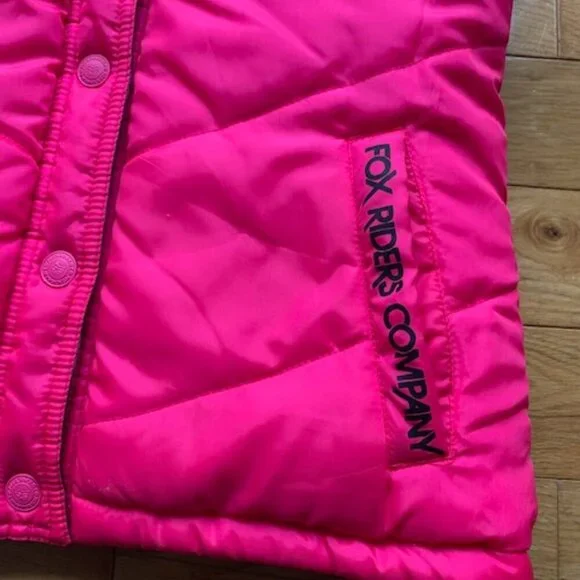 FOX Riders Company Reversible Puffer Vest Pink Plaid Women’s Medium - Picture 6 of 10